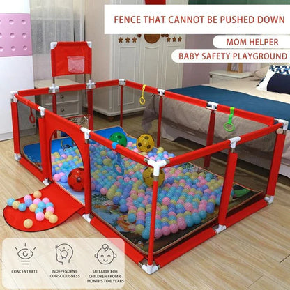 CORRAL EXTRAGRANDE 2 MT CON PUERTA, CESTA Y DOS CANCHAS + OBSEQUIO PELOTAS👶🏼 + ENVÍO GRATIS!