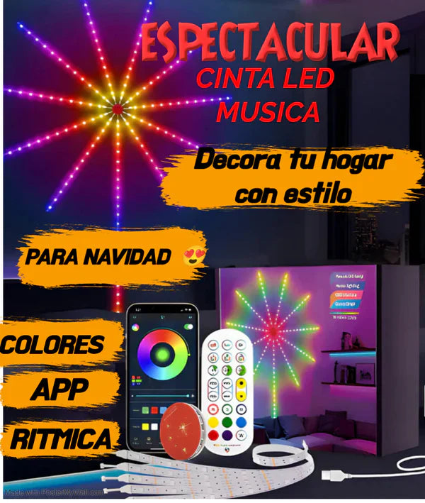LUCES LED FUEGOS ARTIFICIALES