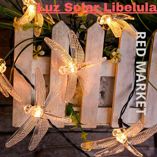 LUZ NAVIDEÑA LIBÉLULAS DECORATIVAS X 7MT 50 LIBÉLULAS