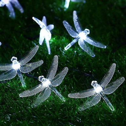 LUZ NAVIDEÑA LIBÉLULAS DECORATIVAS X 7MT 50 LIBÉLULAS
