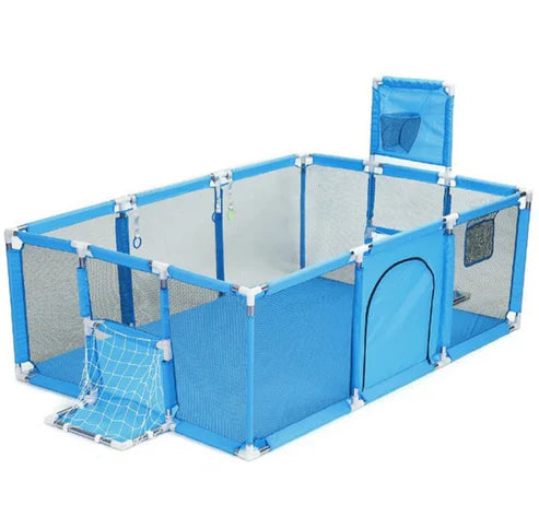 CORRAL EXTRAGRANDE 2 MT CON PUERTA, CESTA Y DOS CANCHAS + OBSEQUIO PELOTAS👶🏼 + ENVÍO GRATIS!